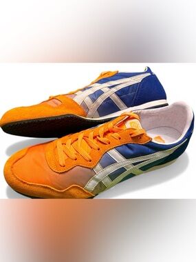 Onitsuka Tiger by Asics Orange and Blue Mexico-Style Sneakers - Size 13